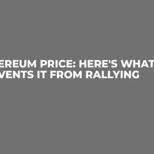 Ethereum Price: Here's What Prevents it From Rallying