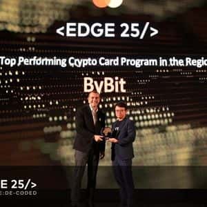 Bybit Card Honored as "the Best Performing Crypto Card" by Mastercard at EDGE 2025