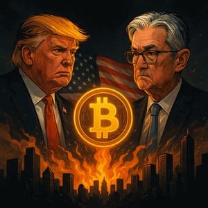Bitcoin And Crypto In Turmoil As Tensions Between Trump and Powell Escalate