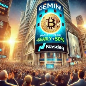 Bitcoin Exchange Gemini Makes A Splash On Nasdaq Debut,  Jumping Nearly 50%