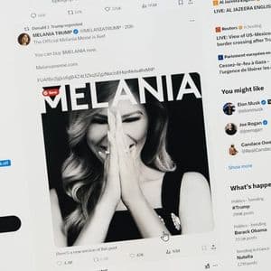 Melania Trump Promotes MELANIA Token Despite Team Sale Concerns