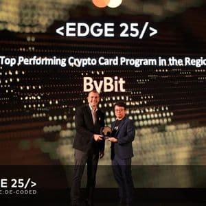 Bybit Card Honored as "the Best Performing Crypto Card" by Mastercard at EDGE 2025