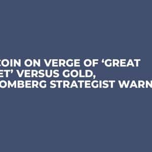 Bitcoin on Verge of ‘Great Reset’ Versus Gold, Bloomberg Strategist Warns