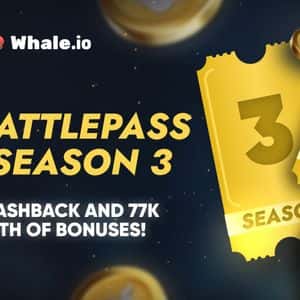 Whale.io Launches Battlepass Season 3, Featuring $77,000 in Crypto Casino Rewards